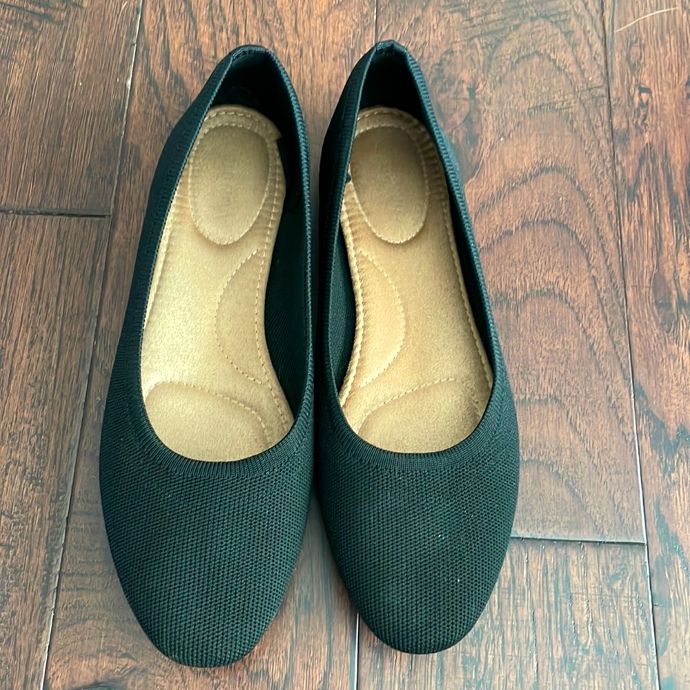 Black ON Knit Flats